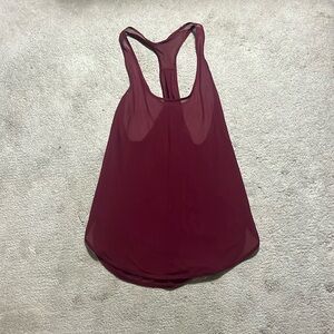 Lululemon Burgundy mesh tank top
